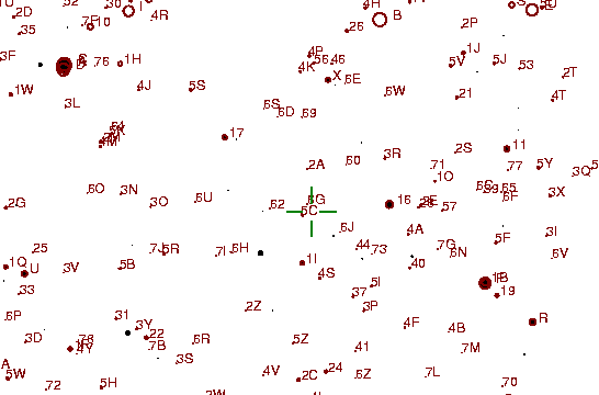 Identification sketch for variable star AR-UMA (AR URSAE MAJORIS) on the night of JD2453057.