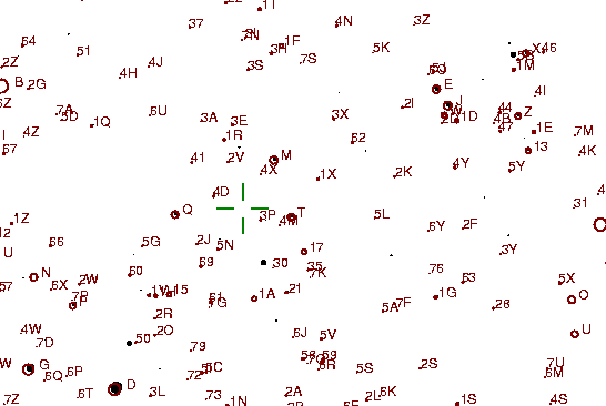 Identification sketch for variable star BC-UMA (BC URSAE MAJORIS) on the night of JD2453057.