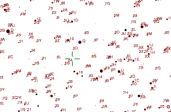 Identification sketch for variable star CI-UMA (CI URSAE MAJORIS) on the night of JD2453057.