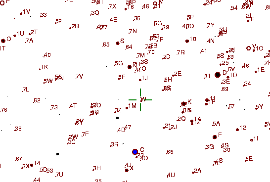 Identification sketch for variable star CY-UMA (CY URSAE MAJORIS) on the night of JD2453057.