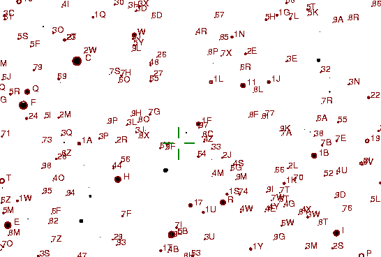 Identification sketch for variable star HV-VIR (HV VIRGINIS) on the night of JD2453057.