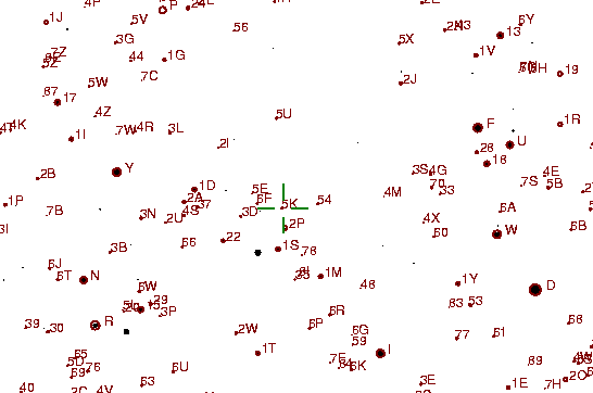 Identification sketch for variable star KS-UMA (KS URSAE MAJORIS) on the night of JD2453057.