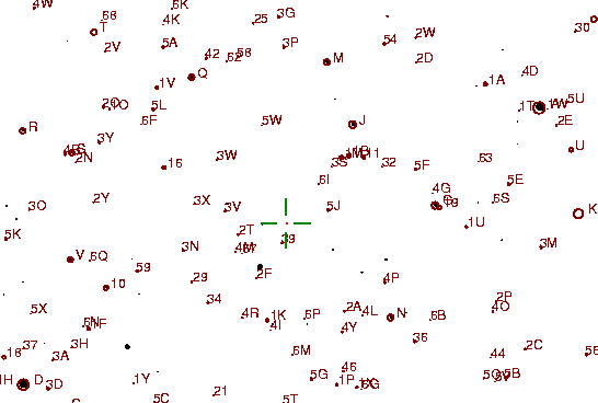 Identification sketch for variable star RU-UMA (RU URSAE MAJORIS) on the night of JD2453057.