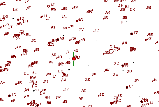 Identification sketch for variable star RV-UMA (RV URSAE MAJORIS) on the night of JD2453057.