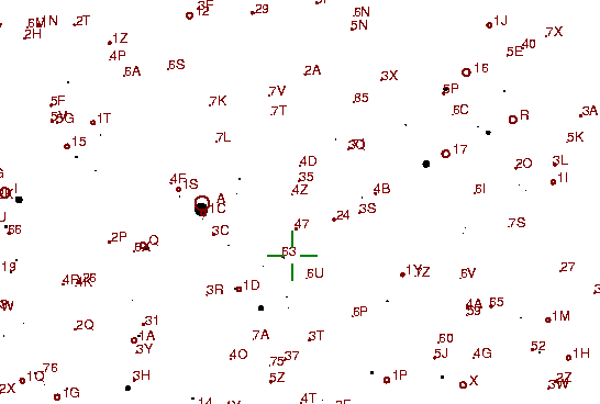 Identification sketch for variable star RZ-LMI (RZ LEONIS MINORIS) on the night of JD2453057.