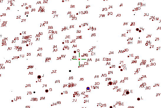 Identification sketch for variable star SV-VIR (SV VIRGINIS) on the night of JD2453057.