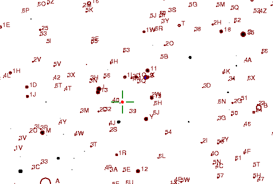 Identification sketch for variable star SW-BOO (SW BOOTIS) on the night of JD2453057.
