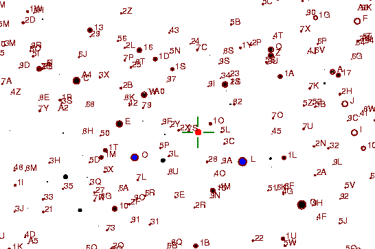 Identification sketch for variable star TT-ARI (TT ARIETIS) on the night of JD2453057.