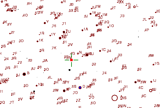 Identification sketch for variable star TT-LEO (TT LEONIS) on the night of JD2453057.
