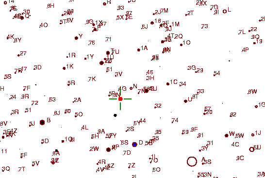 Identification sketch for variable star TT-LEO (TT LEONIS) on the night of JD2453057.