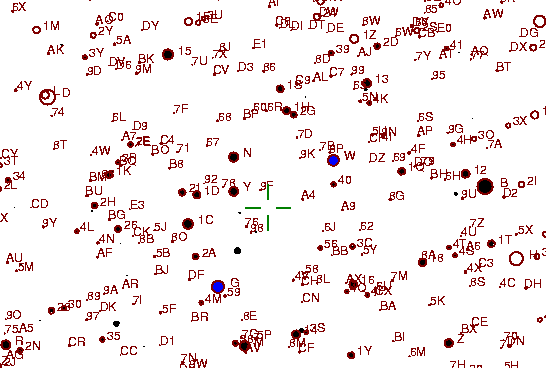 Identification sketch for variable star TU-TRI (TU TRIANGULI) on the night of JD2453057.