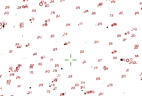Identification sketch for variable star TX-UMA (TX URSAE MAJORIS) on the night of JD2453057.