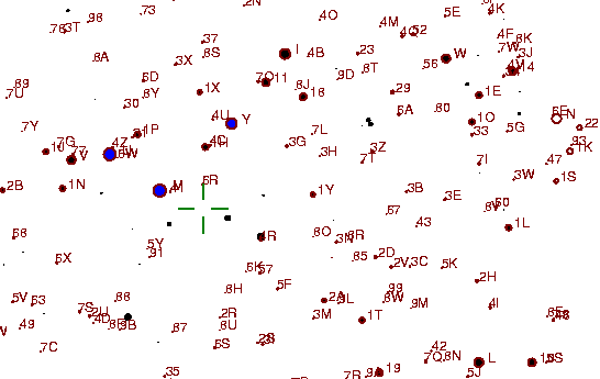 Identification sketch for variable star UZ-BOO (UZ BOOTIS) on the night of JD2453057.
