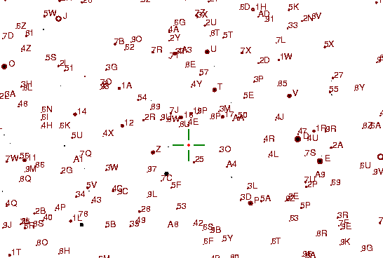 Identification sketch for variable star V-VIR (V VIRGINIS) on the night of JD2453057.