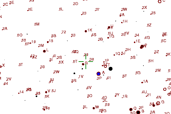Identification sketch for variable star WX-UMA (WX URSAE MAJORIS) on the night of JD2453057.