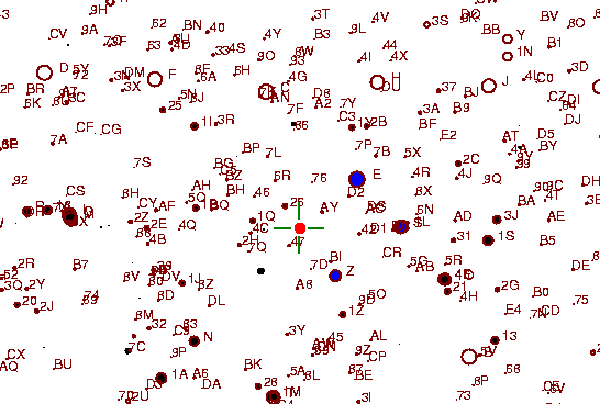 Identification sketch for variable star Z-VIR (Z VIRGINIS) on the night of JD2453057.