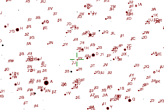 Identification sketch for variable star BZ-UMA (BZ URSAE MAJORIS) on the night of JD2453065.