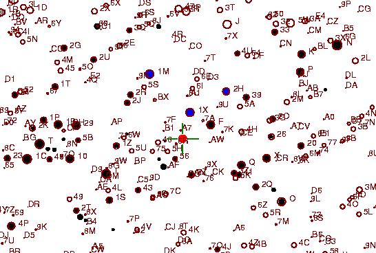 Identification sketch for variable star CQ-TAU (CQ TAURI) on the night of JD2453065.