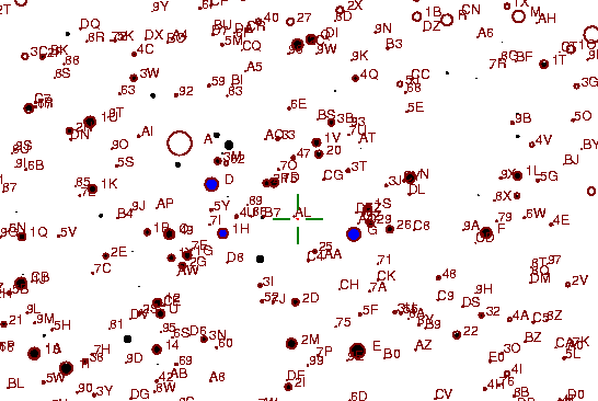 Identification sketch for variable star FG-ORI (FG ORIONIS) on the night of JD2453065.