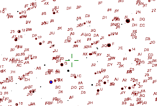 Identification sketch for variable star V1100-TAU (V1100 TAURI) on the night of JD2453065.