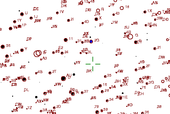 Identification sketch for variable star AF-CAM (AF CAMELOPARDALIS) on the night of JD2453072.