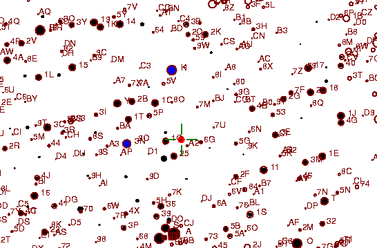 Identification sketch for variable star AQ-AUR (AQ AURIGAE) on the night of JD2453072.