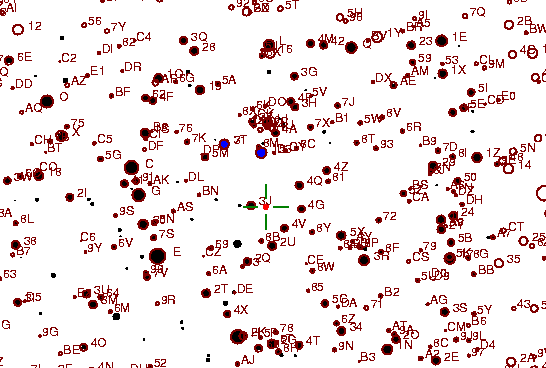 Identification sketch for variable star AZ-MON (AZ MONOCEROTIS) on the night of JD2453072.
