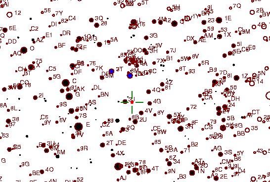 Identification sketch for variable star AZ-MON (AZ MONOCEROTIS) on the night of JD2453072.