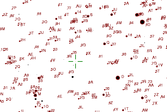 Identification sketch for variable star CH-UMA (CH URSAE MAJORIS) on the night of JD2453072.