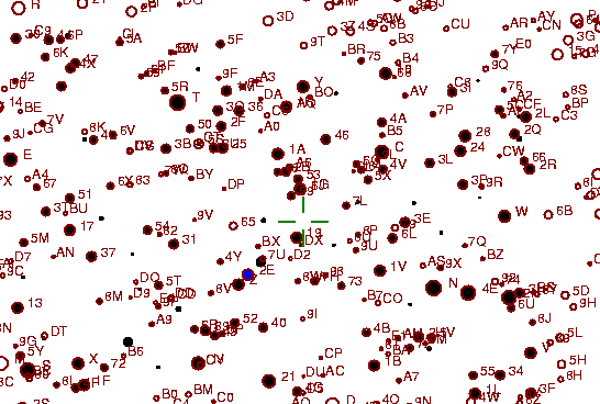Identification sketch for variable star CI-GEM (CI GEMINORUM) on the night of JD2453072.