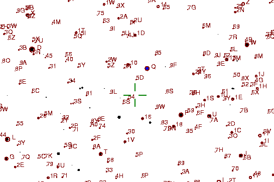 Identification sketch for variable star CI-UMA (CI URSAE MAJORIS) on the night of JD2453072.