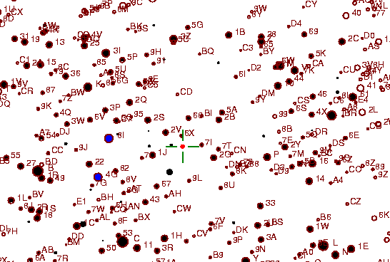 Identification sketch for variable star GH-GEM (GH GEMINORUM) on the night of JD2453072.
