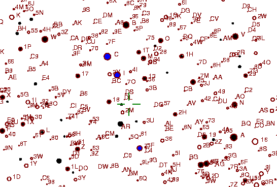 Identification sketch for variable star GO-AUR (GO AURIGAE) on the night of JD2453072.