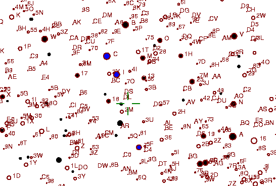 Identification sketch for variable star GO-AUR (GO AURIGAE) on the night of JD2453072.