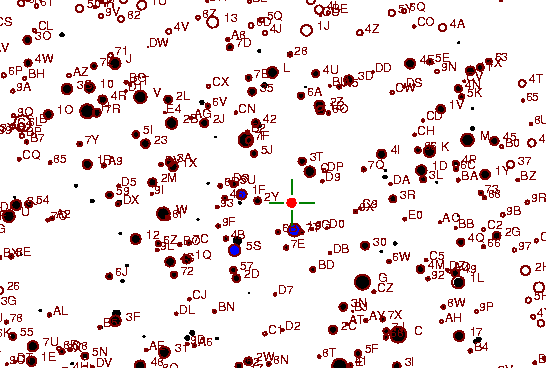Identification sketch for variable star IT-GEM (IT GEMINORUM) on the night of JD2453072.