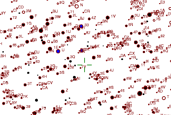 Identification sketch for variable star KZ-GEM (KZ GEMINORUM) on the night of JD2453072.