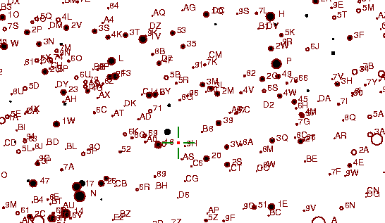 Identification sketch for variable star PQ-GEM (PQ GEMINORUM) on the night of JD2453072.