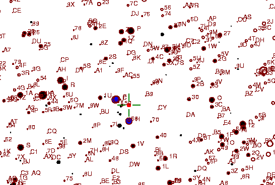 Identification sketch for variable star RR-GEM (RR GEMINORUM) on the night of JD2453072.