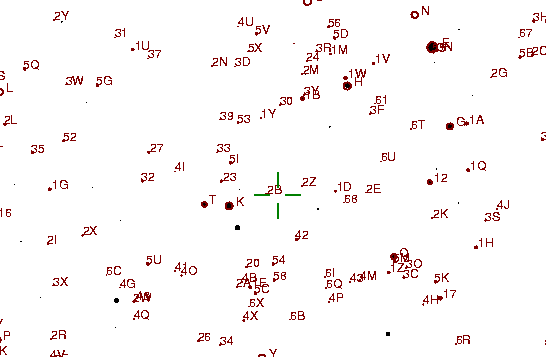 Identification sketch for variable star RU-LMI (RU LEONIS MINORIS) on the night of JD2453072.