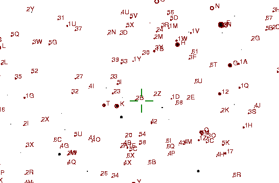 Identification sketch for variable star RU-LMI (RU LEONIS MINORIS) on the night of JD2453072.