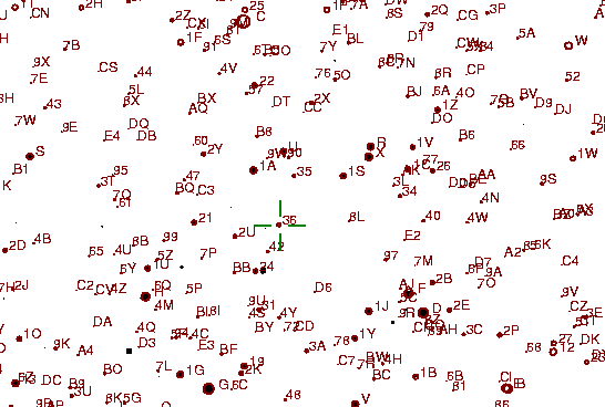 Identification sketch for variable star SU-UMA (SU URSAE MAJORIS) on the night of JD2453072.