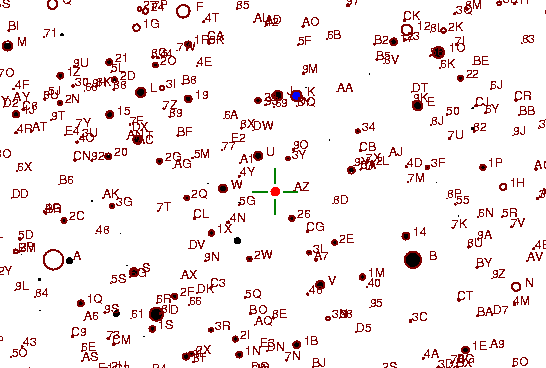 Identification sketch for variable star TT-CNC (TT CANCRI) on the night of JD2453072.