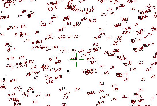 Identification sketch for variable star U-LYN (U LYNCIS) on the night of JD2453072.