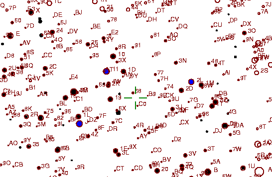 Identification sketch for variable star UV-GEM (UV GEMINORUM) on the night of JD2453072.