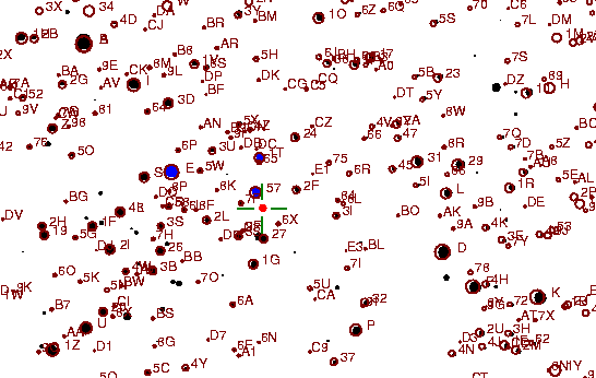 Identification sketch for variable star V-GEM (V GEMINORUM) on the night of JD2453072.