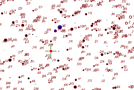 Identification sketch for variable star VX-AUR (VX AURIGAE) on the night of JD2453072.