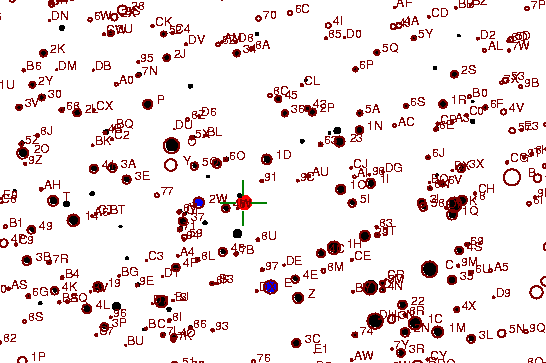 Identification sketch for variable star VX-GEM (VX GEMINORUM) on the night of JD2453072.