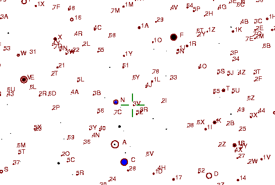 Identification sketch for variable star AN-UMA (AN URSAE MAJORIS) on the night of JD2453093.