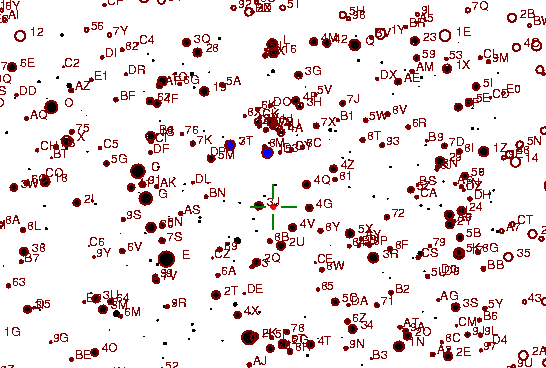 Identification sketch for variable star AZ-MON (AZ MONOCEROTIS) on the night of JD2453093.
