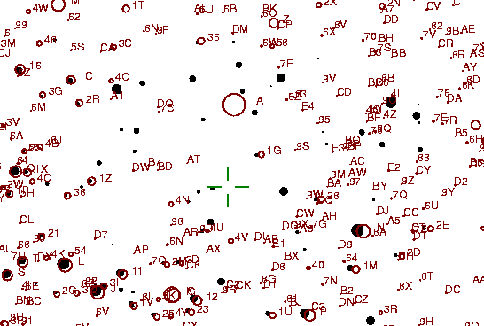 Identification sketch for variable star BU-TAU (BU TAURI) on the night of JD2453093.